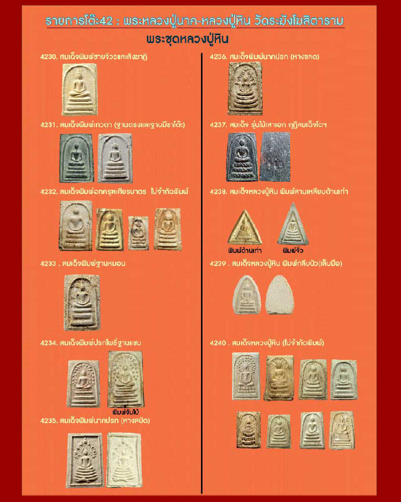 พระสมเด็จ พิมพ์เศียรกลม พิมพ์เล็ก หลวงปู่หิน วัดระฆังฯ ( คณะ ๗) กรุงเทพฯ ปี 2500  หลวงปู่หิน ท่านได้ - 5