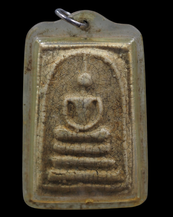 พระสมเด็จพิมพ์ฐานหมอน  หลวงปู่นาค วัดระฆังโฆสิตาราม กรุงเทพฯ มวลสารผสมผงเก่า สร้างประมาณยุค ปี 2495  - 5