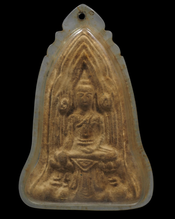 พระผงพิมพ์โคนสมอ หลวงพ่อพัว วัดพักตราราม จ.สมุทรสงคราม สร้างขึ้นในยุคแรก ปี ๒๔๘๓  พิมพ์นี้หายากครับ - 2