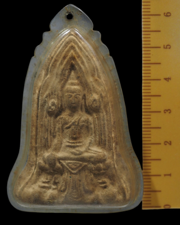 พระผงพิมพ์โคนสมอ หลวงพ่อพัว วัดพักตราราม จ.สมุทรสงคราม สร้างขึ้นในยุคแรก ปี ๒๔๘๓  พิมพ์นี้หายากครับ - 4