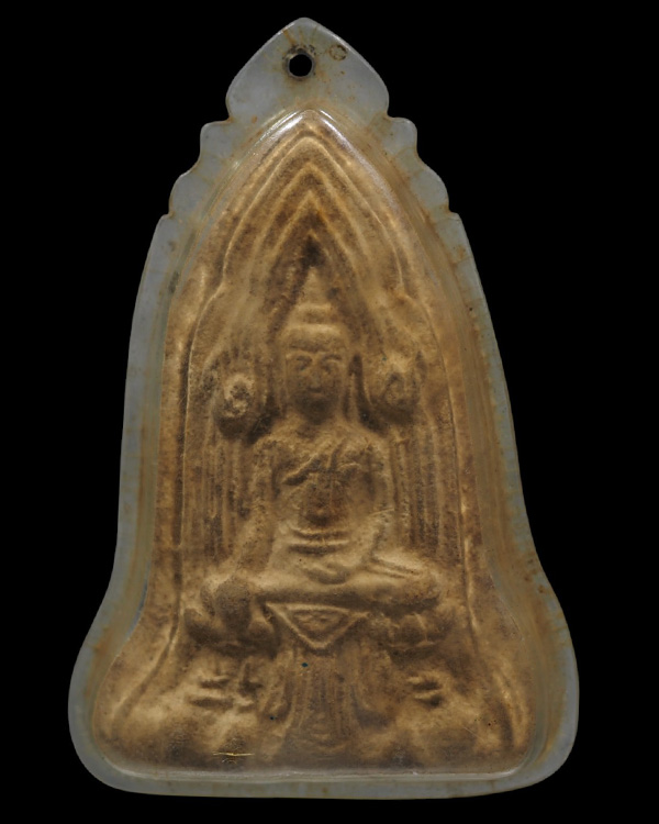 พระผงพิมพ์โคนสมอ หลวงพ่อพัว วัดพักตราราม จ.สมุทรสงคราม สร้างขึ้นในยุคแรก ปี ๒๔๘๓  พิมพ์นี้หายากครับ - 5