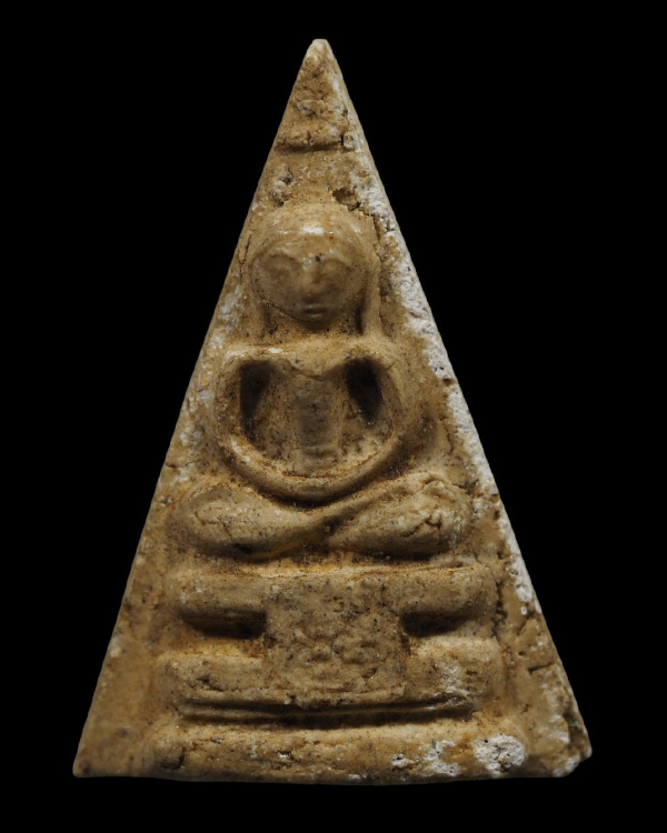 พระพิมพ์วัดสามปลื้มเศียรโล้น พิมพ์ใหญ่ เนื้อผงพระเก่าเนื้้อจัดๆ โซนผงเก่าวัดระฆัง  น่าจะพระยุคราวปี  - 5