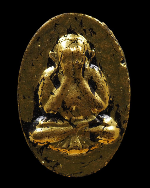 พระปิดตาพิมพ์ไข่ผ่าซีก รุ่นแรก ลงรักปิดทอง หลังยันต์ หลวงปู่ธูป วัดพิรุณศาสตร์  สามโคก  ปทุมธานี - 5