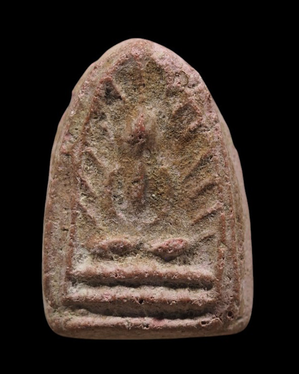 พระกรุ วัดเจ้ามูล ธนบุรี กรุงเทพมหานคร หลังยันต์อุ เนื้อว่านสบู่เลือด พิมพ์เล็บมือข้างรัศมี จัดสร้าง - 2