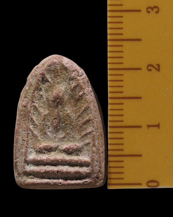 พระกรุ วัดเจ้ามูล ธนบุรี กรุงเทพมหานคร หลังยันต์อุ เนื้อว่านสบู่เลือด พิมพ์เล็บมือข้างรัศมี จัดสร้าง - 4