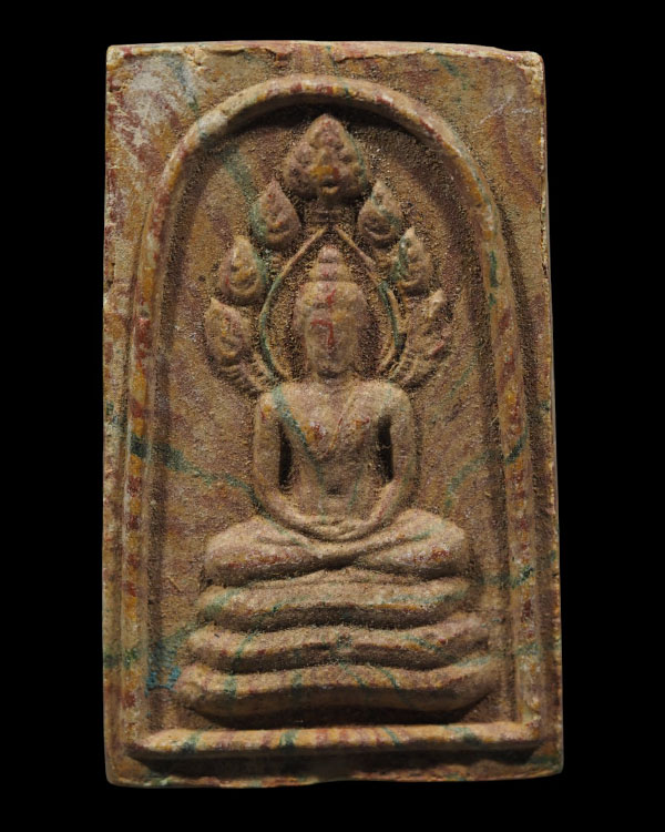 พระสมเด็จนาคปรกเนื้อสายรุ้ง พิมพ์ใหญ่ หลังยันต์น้ำเต้า "อยู่เย็นเป็นสุข" เจ้าคุณนรฯ ออกวัดศีลขันธารา - 5