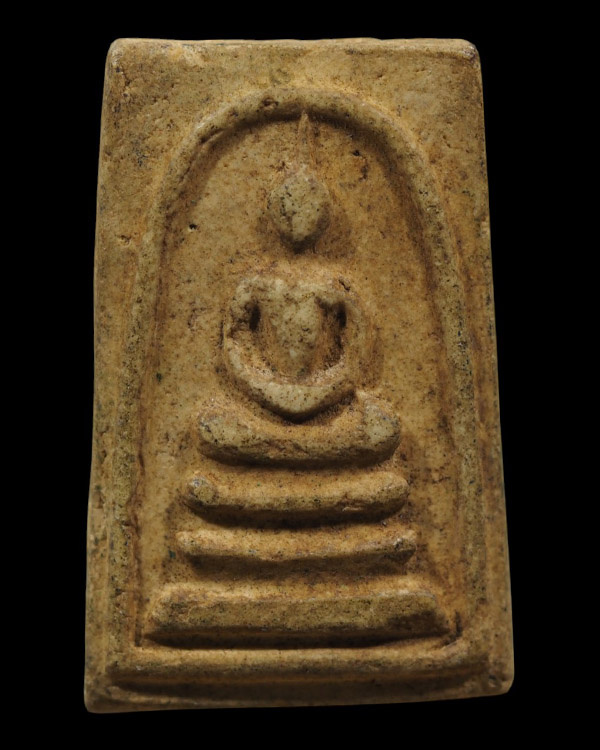 พระสมเด็จพิมพ์พระประธาน ฐาน 3 ชั้น เนื้อผง เนื้อดี พระเก่า ไม่ทราบที่ - 2