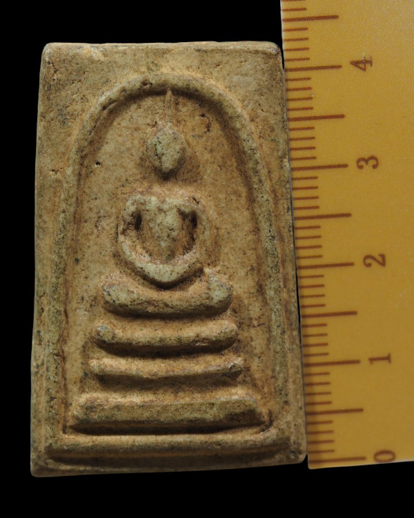 พระสมเด็จพิมพ์พระประธาน ฐาน 3 ชั้น เนื้อผง เนื้อดี พระเก่า ไม่ทราบที่ - 4