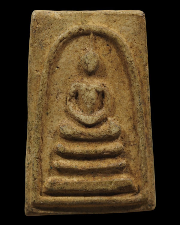 พระสมเด็จพิมพ์พระประธาน ฐาน 3 ชั้น เนื้อผง เนื้อดี พระเก่า ไม่ทราบที่ - 5