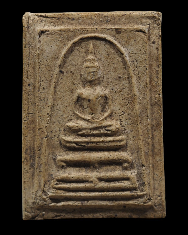 พระสมเด็จพิมพ์พระประธาน ฐานขาโต๊ะ กรอบกระจก เนื้อผง พระเก่า  ไม่ทราบที่ - 5