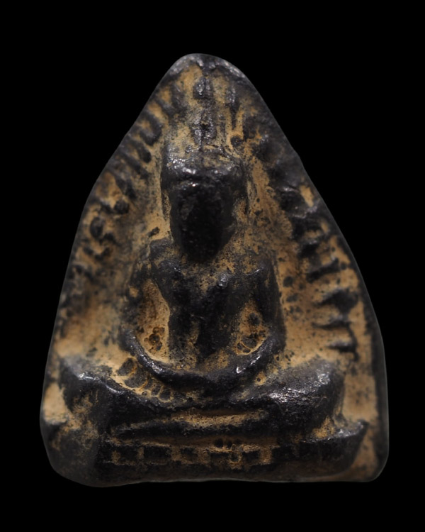 พระพิมพ์หลวงพ่อโต เนื้อดิน พิมพ์ใหญ่  หลวงพ่อทาบ ปี 2505 ผสมสีผึ้งเขียว หลวงปู่ทิม วัดละหารไร่ ปลุกเ - 2