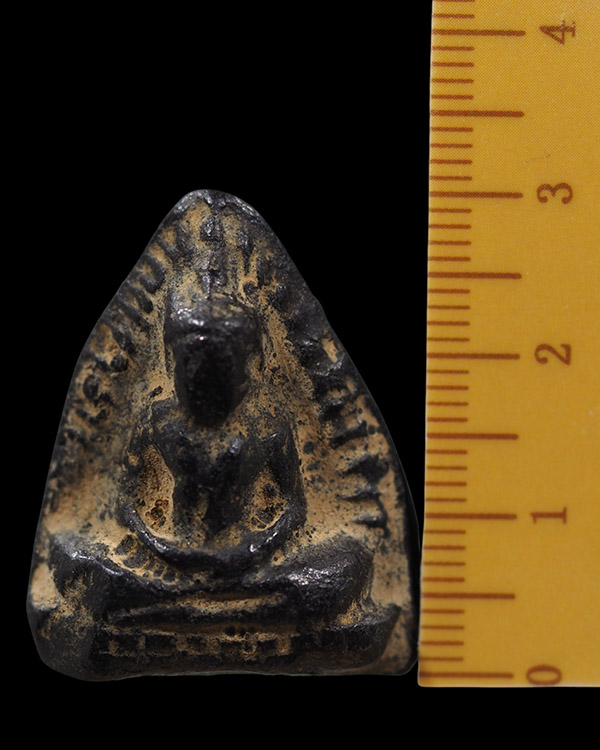 พระพิมพ์หลวงพ่อโต เนื้อดิน พิมพ์ใหญ่  หลวงพ่อทาบ ปี 2505 ผสมสีผึ้งเขียว หลวงปู่ทิม วัดละหารไร่ ปลุกเ - 4