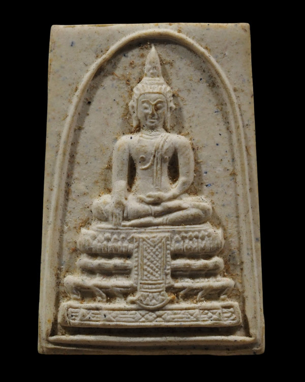 พระสมเด็จหลวงพ่อวัดไร่ขิง พิมพ์กลาง ปี 2532 จ.นครปฐม รุ่น"บูรณะศาลาการเปรียญ" เนื้อผงเกศผงทองชุกชีโบ - 2