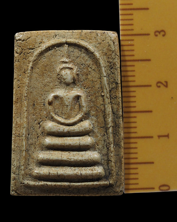 พระสมเด็จพิมพ์เทวดา พิมพ์เล็ก หลวงปู่นาค วัดระฆังโฆสิตาราม กรุงเทพฯ มวลสารผสมผงเก่า ปี 2490 ยุคแรกๆ  - 4