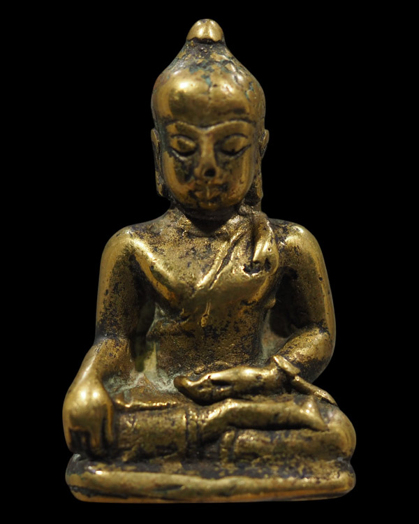 พระเชียงแสนสิงห์หนึ่ง กรุเชียงแสน นายขนมต้ม เนื้อสัมริด  องค์นีเจ้าของเดิมแขวนใช้มา สภาพสึกไปบ้าง  เ - 2