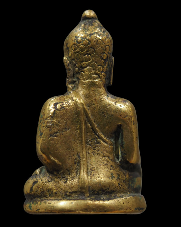 พระเชียงแสนสิงห์หนึ่ง กรุเชียงแสน นายขนมต้ม เนื้อสัมริด  องค์นีเจ้าของเดิมแขวนใช้มา สภาพสึกไปบ้าง  เ - 3