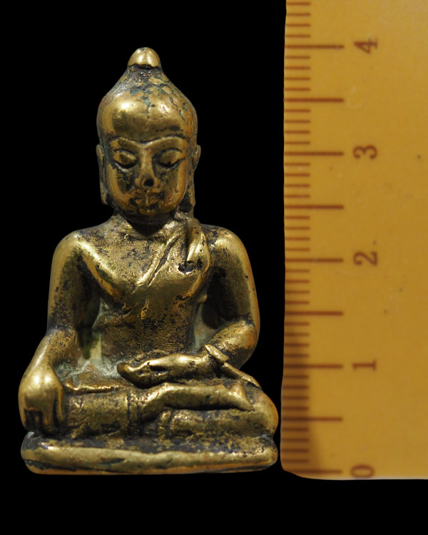 พระเชียงแสนสิงห์หนึ่ง กรุเชียงแสน นายขนมต้ม เนื้อสัมริด  องค์นีเจ้าของเดิมแขวนใช้มา สภาพสึกไปบ้าง  เ - 4