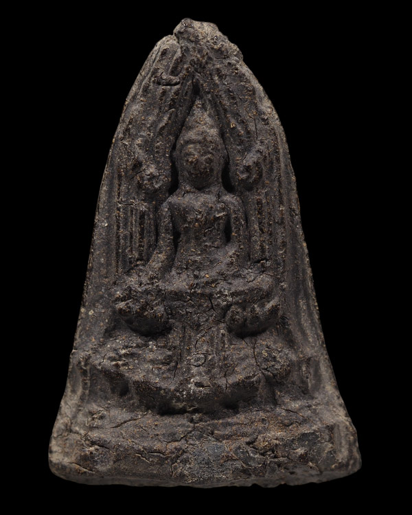 พระพิมพ์โคนสมอเนื้อผสมว่านจำปาสัก  ว่านยาวิเศษ 108 ชนิด ยางไม้ ฯลฯ เป็นพระมากประสพการณ์ มีผลทางคงกระ - 5