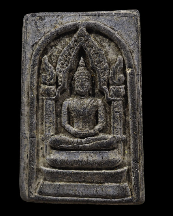 พระสมเด็จพญางิ้วดำ พิมพ์พระสวยงาม สภาพสวย พระเหมาบ้านเก่า ไม่ทราบที่  พญางิ้วดำ ผู้รู้กล่าวว่าเป็นไม - 2