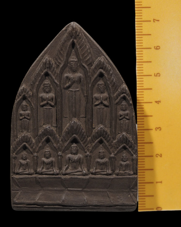 พระสิบทัศน์เนื้อผงใบลาน หลวงพ่อแช่ม สร้างถวาย หลวงพ่อเงิน วัดดอนยายหอม จ.นครปฐม พิมพิ์ใหญ่จัมโบ้ สร้ - 4