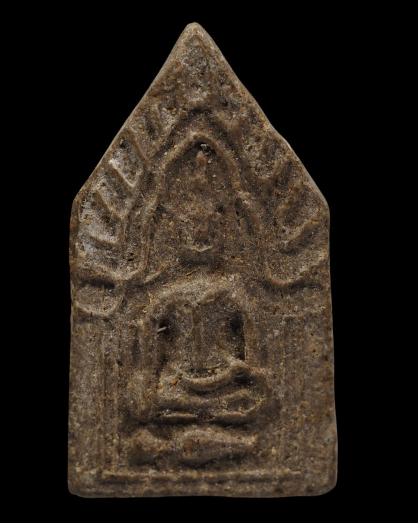 พระขุนแผนซุ้มเรือนแก้วพิมพ์ใหญ่ห้าเหลี่่ยม ฐานพลายกุมาร เนื้อผงเกษรผสมว่าน พระเก่าพระบ้าน ไม่ทราบท - 2