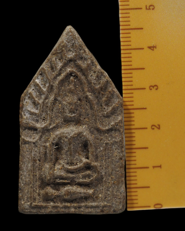 พระขุนแผนซุ้มเรือนแก้วพิมพ์ใหญ่ห้าเหลี่่ยม ฐานพลายกุมาร เนื้อผงเกษรผสมว่าน พระเก่าพระบ้าน ไม่ทราบท - 4