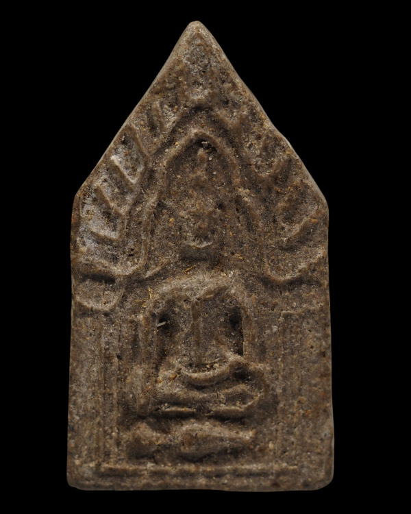 พระขุนแผนซุ้มเรือนแก้วพิมพ์ใหญ่ห้าเหลี่่ยม ฐานพลายกุมาร เนื้อผงเกษรผสมว่าน   พระเก่าพระบ้าน ไม่ทราบท - 5