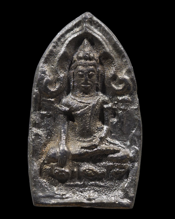 พระขุนแผนยอดขุนพลเนื้อชินจากพระกรุเก่า หลวงพ่อฑูรย์ วัดโพธินิมิตร ธนบุรี ปี 2527 พิมพ์ใหญ่ แบบหล่อโบ - 2