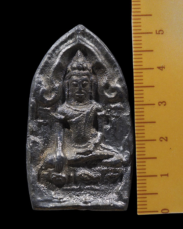 พระขุนแผนยอดขุนพลเนื้อชินจากพระกรุเก่า หลวงพ่อฑูรย์ วัดโพธินิมิตร ธนบุรี ปี 2527 พิมพ์ใหญ่ แบบหล่อโบ - 4