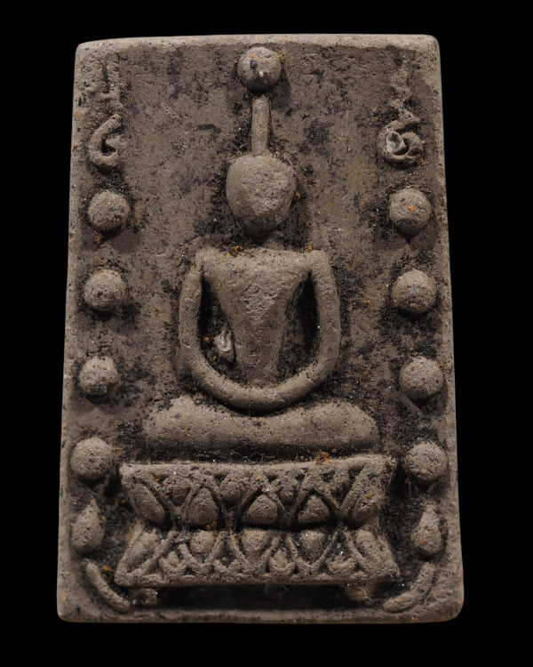 พระสมเด็จคู่ชีวิตล้างอาถรรพ์ พิมพ์ใหญ่ 2 อุ เนื้อเทา(ผงมหาจักรพรรดิ) หลังยันต์บรรจุตะกรุดเงิน วัดหลั - 2