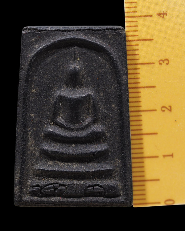 พระสมเด็จแม่โพสพดำ บรรจุข้าวสารดำที่ฐาน(หายาก) วัดใหม่โพธิ์เย็น จ.ปราจีนบุรีปี 2520 ผสมข้าวสารดำเสก  - 4