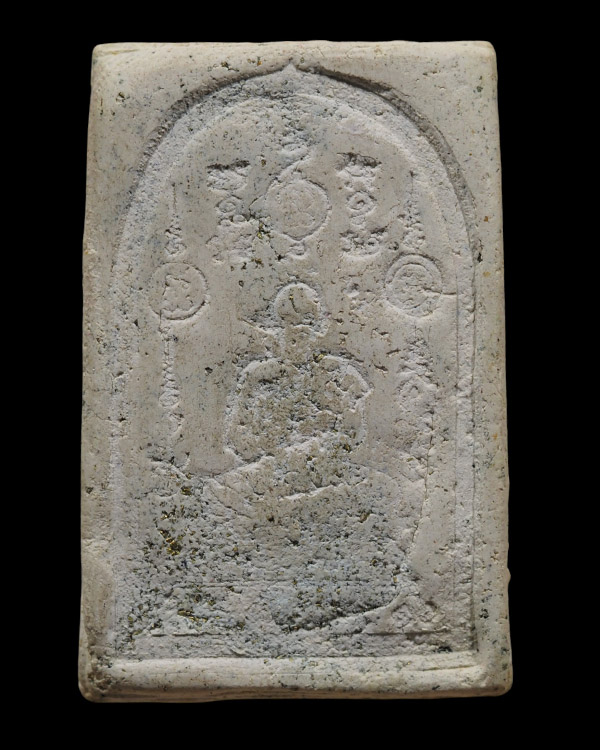 สมเด็จพิมพ์หลวงพ่อโสธร (หายาก) หลวงปู่เผือก วัดกิ่งแก้ว หลังรูปเหมือน-ยันต์ ปี 2514 หลวงพ่อสุข สร้าง - 3