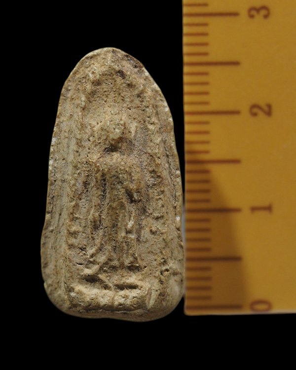 พระผงพิมพ์ลีลา พิมพ์เล็ก เนื้อผง สร้างโดยพระเกจิสมัยก่อน เก่ามาก เนื้อหาจัดจ้าน ไม่ทราบที่ น่าจ - 4