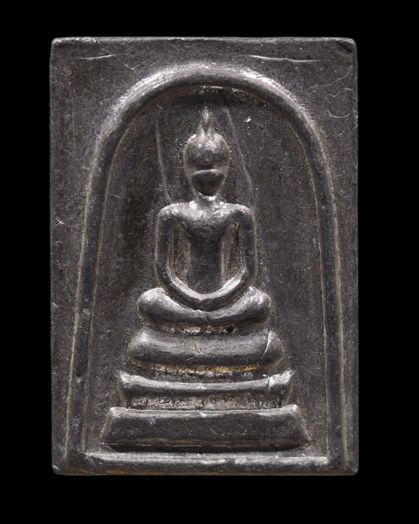 สมเด็จหล่อรูปเหมือนเนื้อตะกั่วเถื่อน หลังจารยันต์  หลวงปู่นิล วัดครบุรี   พิมพ์นี้หายาก  - 5