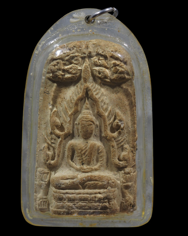 พระซุ้มชินราชปรกโพธิ์ วัดท่าเรือ (ล้อพิมพ์พระกรุท่าเรือ) พิมพ์ใหญ่ เนื้อผสมกรุเก่า สร้างโดย ขุนพัน - 2