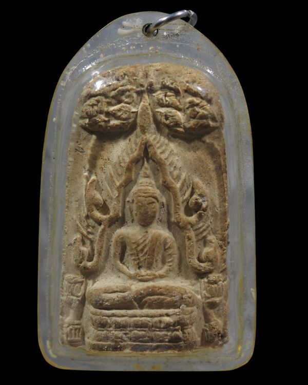 พระซุ้มชินราชปรกโพธิ์ วัดท่าเรือ (ล้อพิมพ์พระกรุท่าเรือ) พิมพ์ใหญ่  เนื้อผสมกรุเก่า  สร้างโดย ขุนพัน - 5