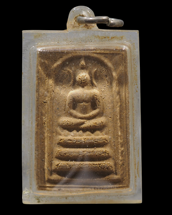 พระสมเด็จหูบายศรี หลังเสือ หลวงพ่อทองอยู่ วัดใหม่หนองพะอง จ.สมุทรสาคร เนื้อผง ยุคแรก    - 5