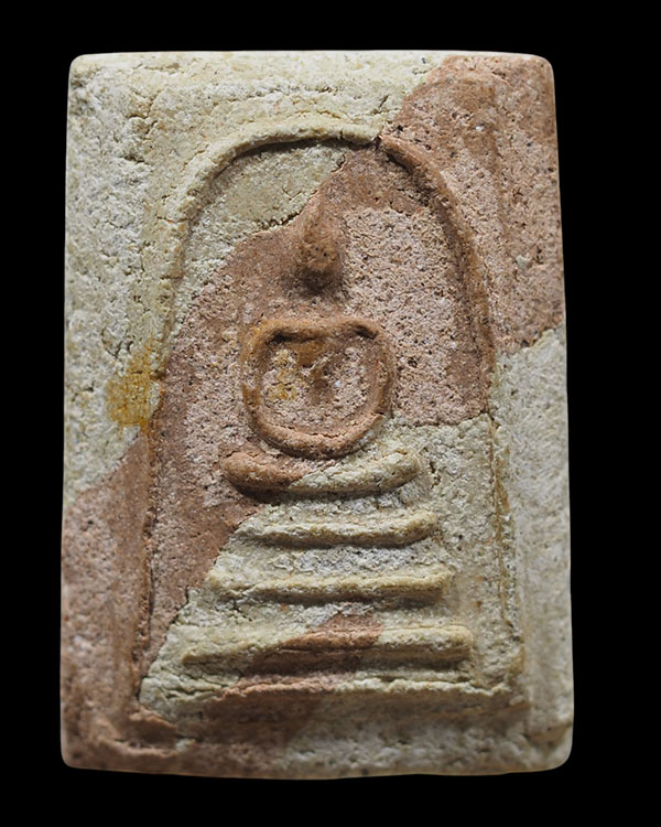 พระสมเด็จ หลังปั๊มเหรียญ เนื้อสีทูโทน (หายาก)  หลวงพ่อโต วัดพนัญเชิง จ.อยุธยา พระเก่าปีลึก - 2