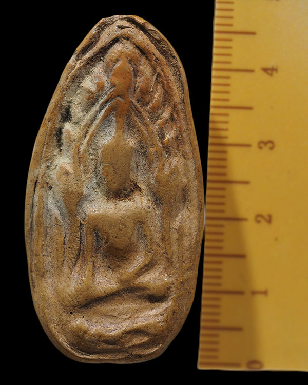 พระขุนแผนไข่ผ่าซีกพิมพ์ใหญ่ ของหลวงพ่อถิร วัดป่าเลไลยก์ สุพรรณบุรี สร้างจากเนื้อพระกรุเก่าของสุพรรณบ - 4