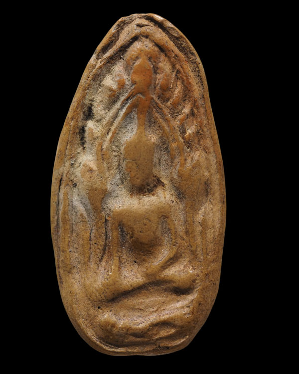 พระขุนแผนไข่ผ่าซีกพิมพ์ใหญ่ ของหลวงพ่อถิร วัดป่าเลไลยก์ สุพรรณบุรี สร้างจากเนื้อพระกรุเก่าของสุพรรณบ - 5