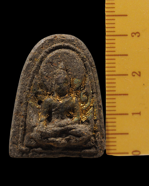 พระเนื้อว่านพิมพ์กลีบบัว หลวงพ่อเหลือ วัดสร้อยทอง เนื้อว่านผสมผงพุทธคุณ สร้างแจกช่วงสงครามอินโดจีน โ - 4