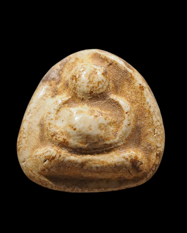 พระสังกัจจายน์พิมพ์คะแนนเม็ดบัว เนื้อผงแก่น้ำมันกรุวัดอัมพวา ธนบุรี - 5