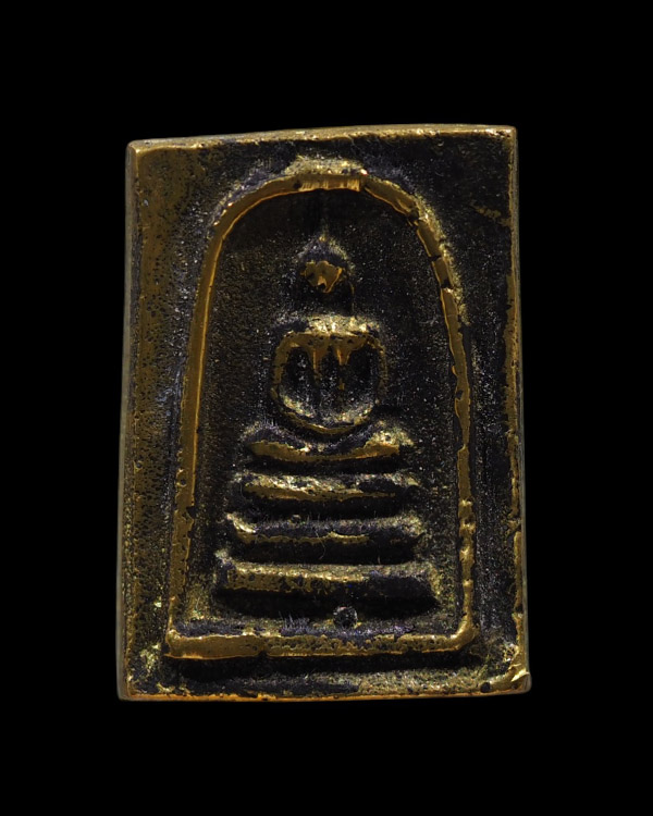 สมเด็จพิมพ์คะแนนหล่อโบราณ(สร้างน้อย) หล่อเนื้อทองผสม หล่อโบราณ หลวงพ่อสง่า วัดหนองม่วง ราชบุรี หลังย - 2