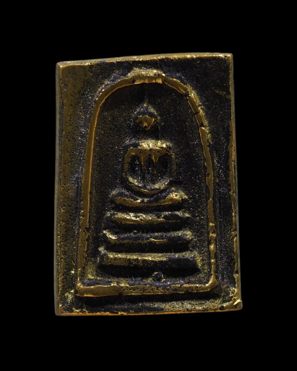 สมเด็จพิมพ์คะแนนหล่อโบราณ(สร้างน้อย) หล่อเนื้อทองผสม หล่อโบราณ หลวงพ่อสง่า วัดหนองม่วง ราชบุรี หลังย - 5