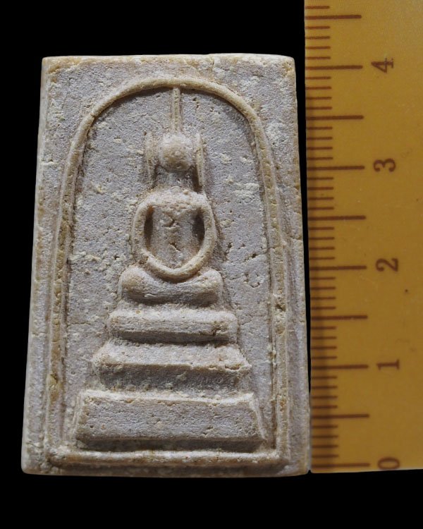 สมเด็จพิมพ์หูบายศรี หลังยันต์  หลวงปู่เผือก วัดกิ่งแก้ว จ.สมุทรปราการ ปี ๒๕๑๔-๒๕๑๖ เนื้อผงเก่า มวลสา - 4