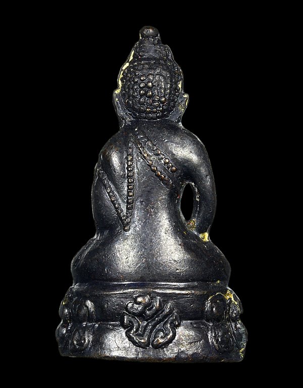 พระกริ่งโสฬส มปร.เนื้อทองเหลืองรมดำ ปี2515 วัดราชประดิษฐ์ กรุงเทพฯ - 2