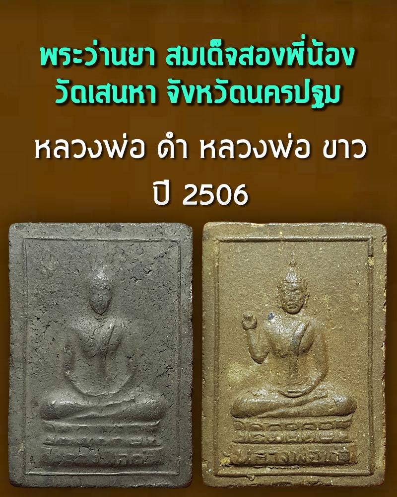 พระว่านยา สมเด็จสองพี่น้อง วัดเสน่หา ปี2506 - 1