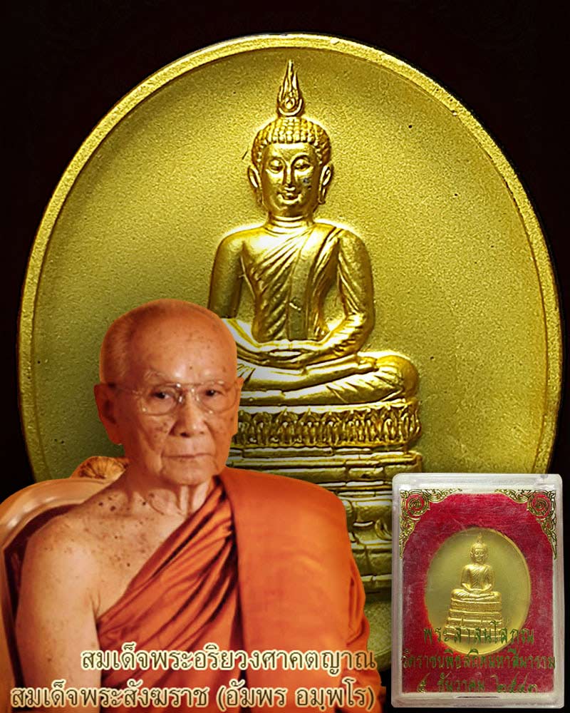 เหรียญพระอังคีรส พระสาสนโสภณ (อัมพร อฺมพโร ) วัดราชบพิตรปี 2543 - 1