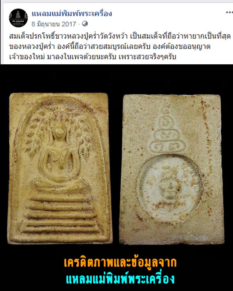 พระสมเด็จปรกโพธิ์ขาว หลวงปู่คร่ำ วัดวังหว้า ระยอง - 4