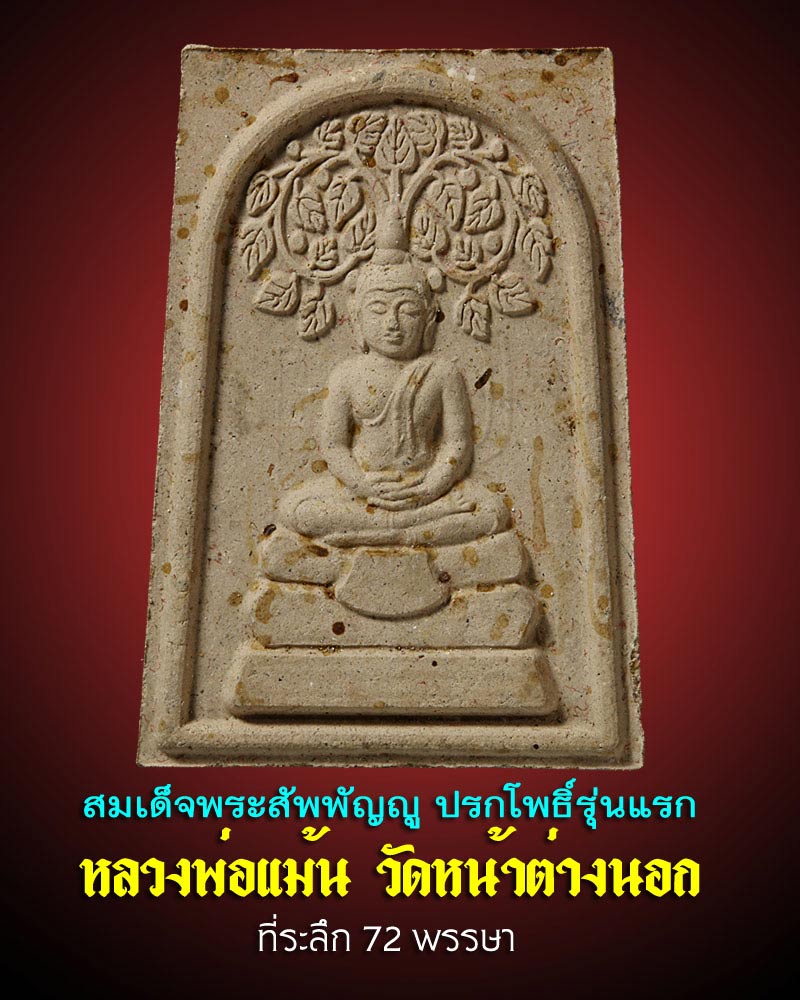 สมเด็จพระสัพพัญญู(ปรกโพธิ์รุ่น ๑) หลวงพ่อแม้น วัดหน้าต่างนอก จ.อยุธยา - 1